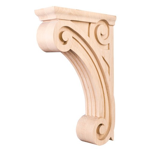 3" x 14" x 9" Open Space Traditional Corbel in Cherry Wood