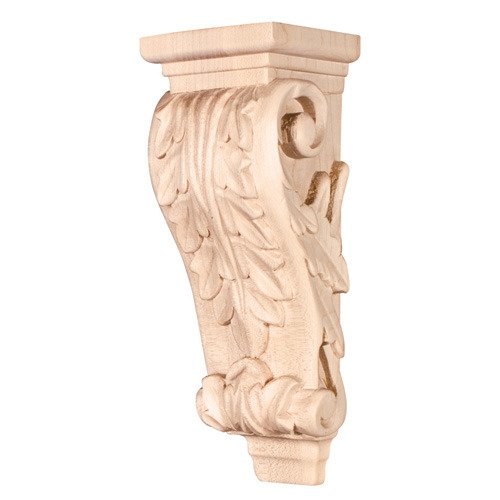 2 1/2" x 7" x 2 5/8" Acanthus Traditional Corbel in Cherry Wood
