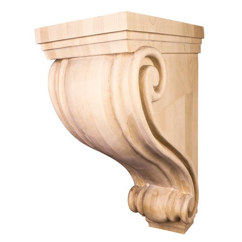 Large Traditional Corbel in White Birch Wood