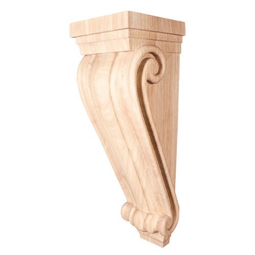 6 3/4" x 2 " x 7 5/8" Large Traditional Corbel in Hard Maple Wood