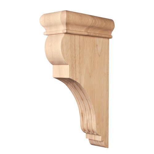 Fluted Traditional Corbel in White Birch Wood