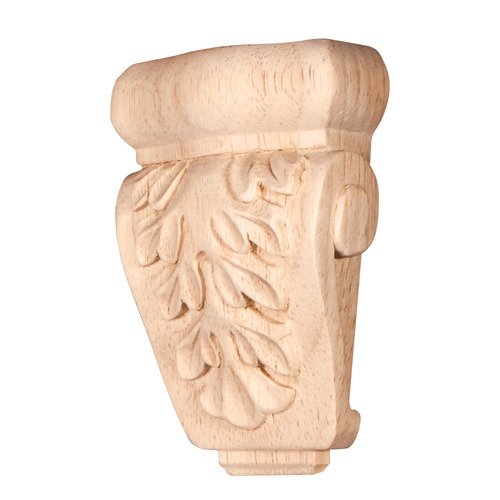 2 7/8" x 4 1/2" x 1 1/2" Small Acanthus Traditional Corbel in Cherry Wood