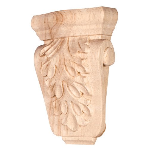 5 1/2" Acanthus Traditional Corbel in Rubberwood Wood