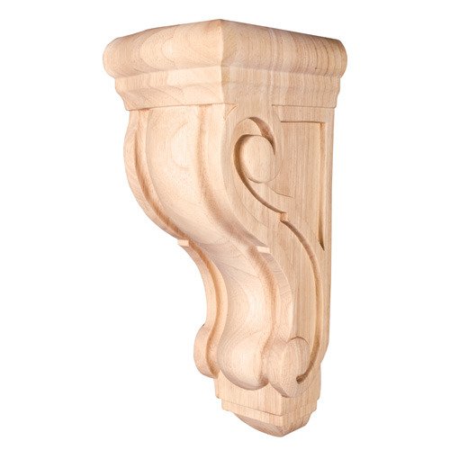 5" x 14" x 6 3/4" Rounded Traditional Corbel in Hard Maple Wood