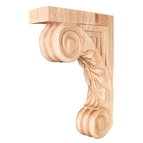 13 1/8" Acanthus Traditional Corbel in Cherry Wood