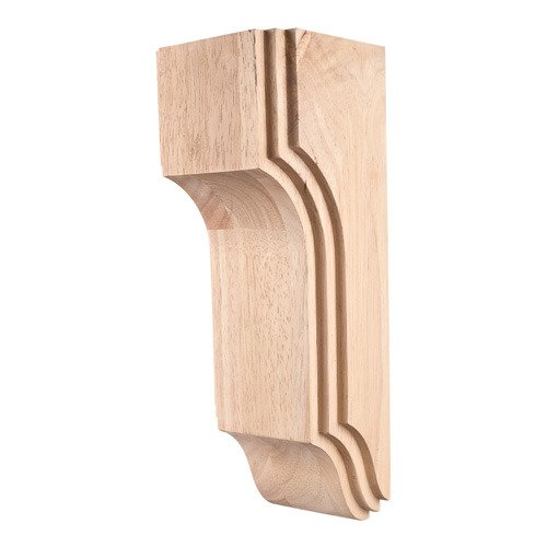 14" Stacked Arts & Crafts Corbel in Hard Maple Wood