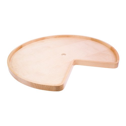 24" Kidney Wooden Lazy Susan with Hole