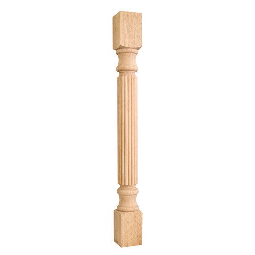 3 1/2" x 35 1/2" x 3 1/2" Reed Traditional Post in Hard Maple Wood