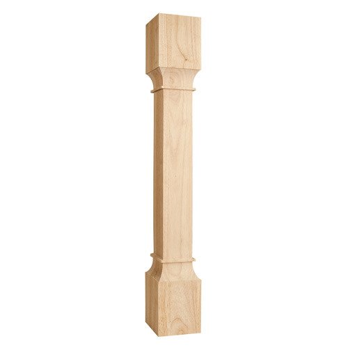 5" x 35 1/2" x 5" Square Transitional Post in Hard Maple Wood