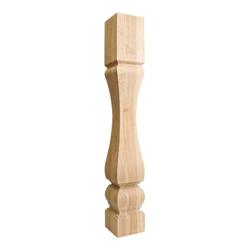 5" x 35 1/2" x 5" Baroque Traditional Post in Cherry Wood