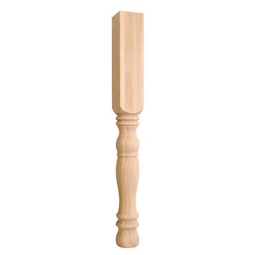 3 3/4" x 35 1/2" 3 3/4" Traditional Post in Rubberwood Wood