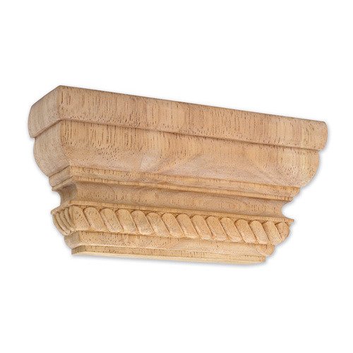 Rope Traditional Capital in Rubberwood Wood