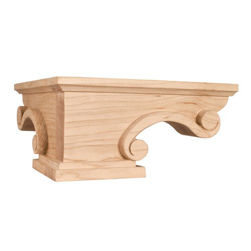 8 1/4" x 4 1/2" x 8 1/4" Traditional Pedestal Foot in Hard Maple Wood