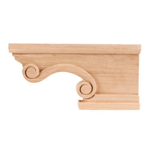 8 1/4" x 4 1/2" x 1 1/2" Traditional Pedestal Foot (Right) in Cherry Wood