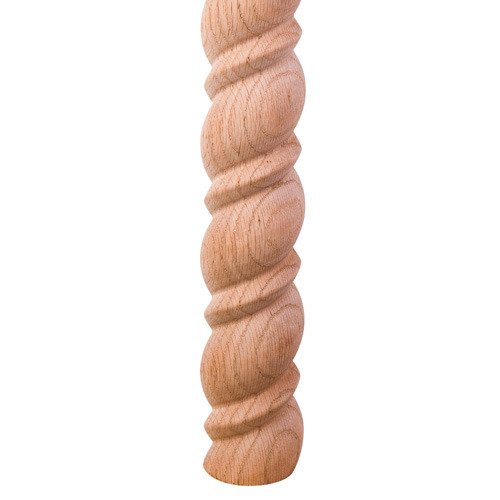 96" x 2" Beaded Rope Moulding Half Round in Maple Wood
