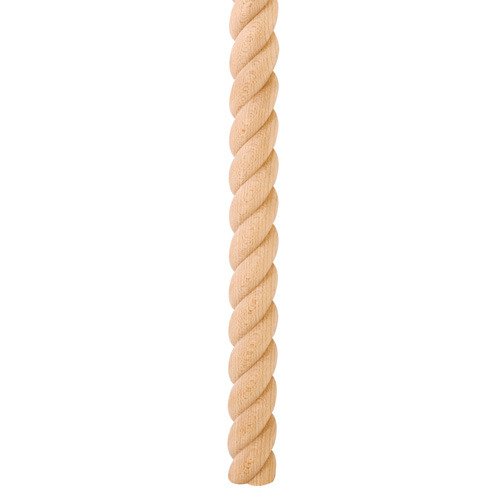3/4" Rope Moulding Half Round in Maple Wood (20 Each)