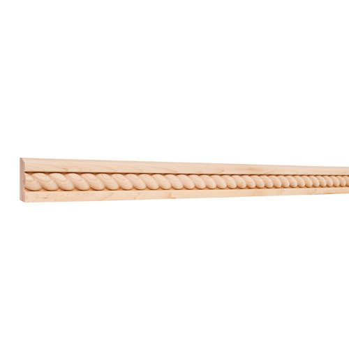 1-5/8" x 7/8" Shelf Moulding with 3/4" Rope in Cherry Wood (8 Linear Feet)