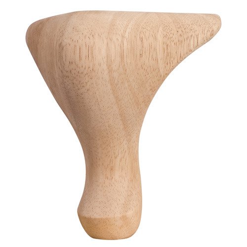 4 1/4" x 6" x 4 1/4" Queen Anne Traditional Leg in Hard Maple Wood