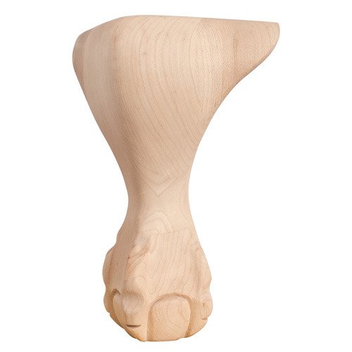 4 1/2" x 8" x 4 1/2" Ball & Claw Traditional Leg in Oak Wood