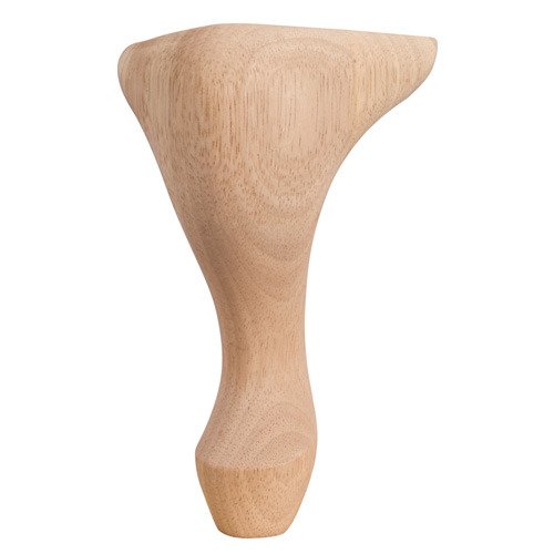 4 1/2" x 8" x 4 1/2" Queen Anne Traditional Leg in Hard Maple Wood