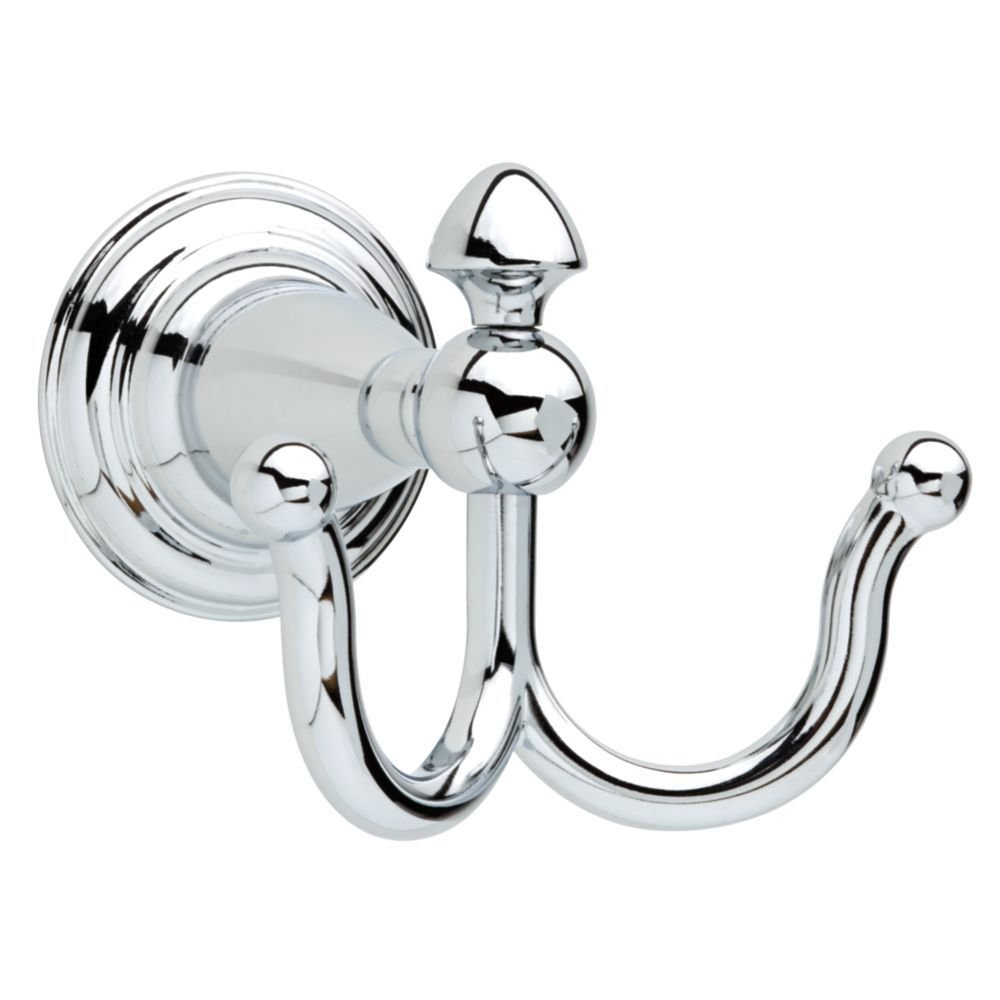 Double Robe Hook in Polished Chrome