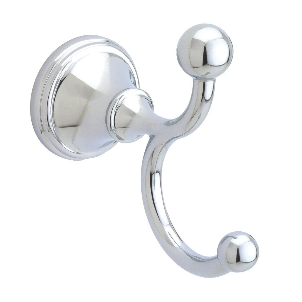 Double Towel Hook in Polished Chrome