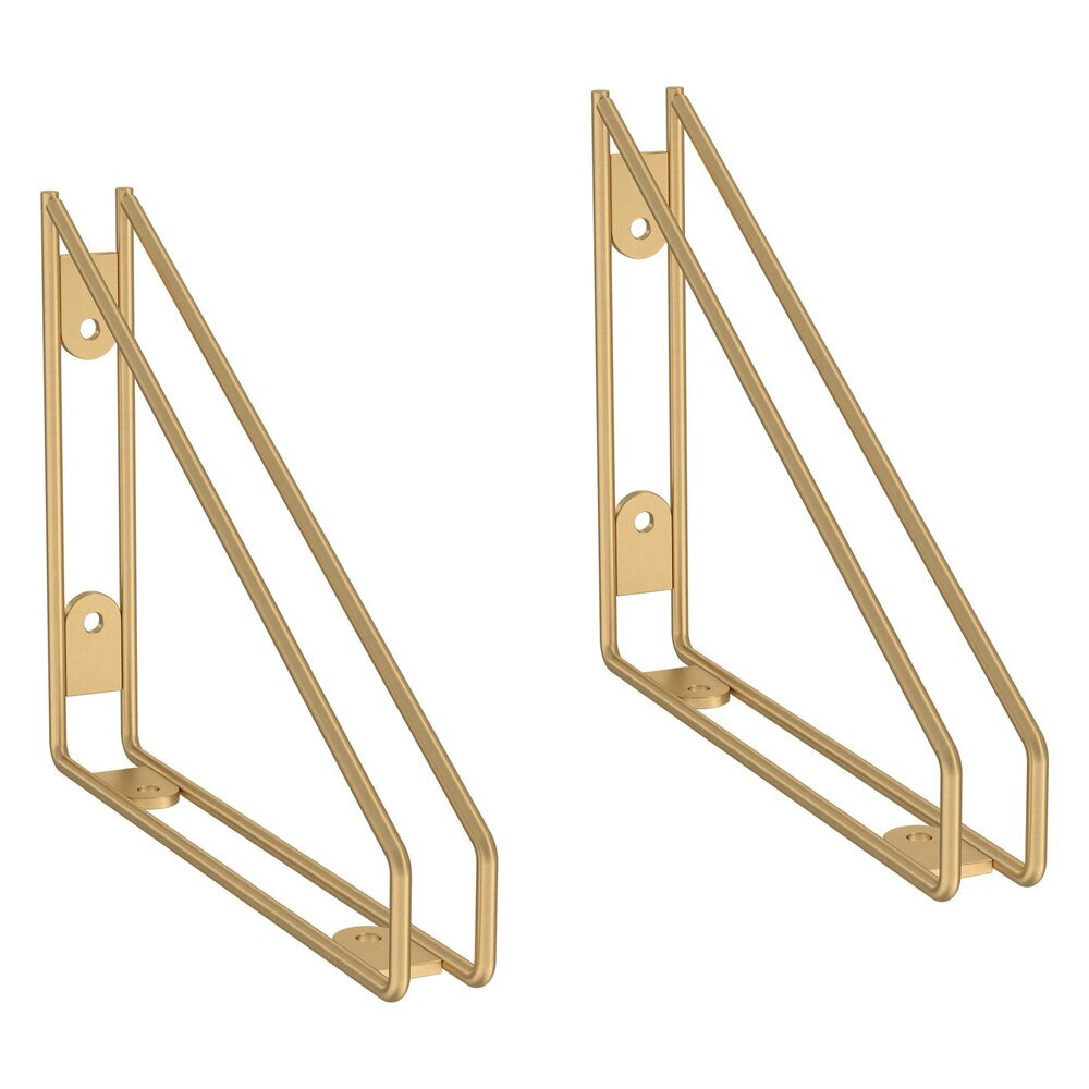 Wire Frame Bracket in Painted Brushed Brass