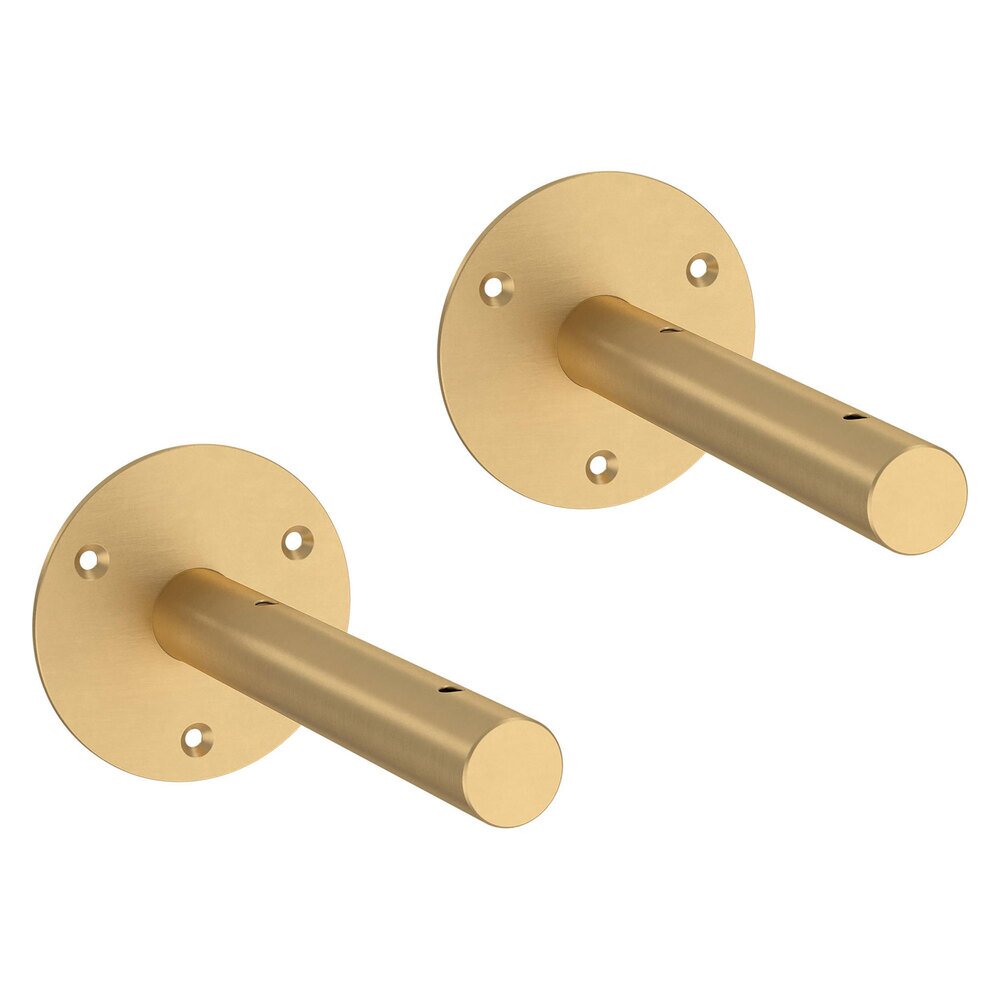 Decorative Pipe-Style Bracket in Painted Brushed Brass