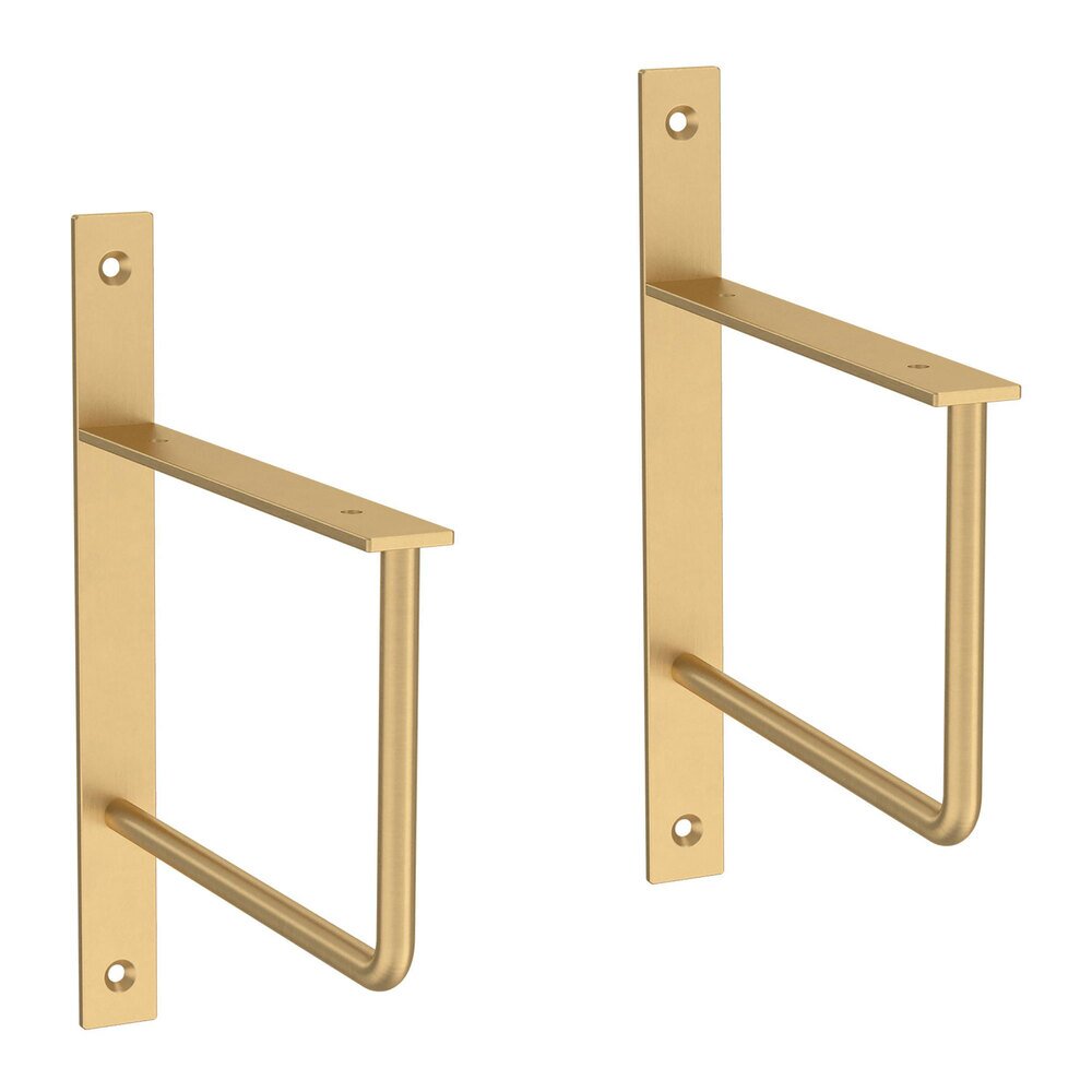 Small U-Shaped Bracket in Painted Brushed Brass