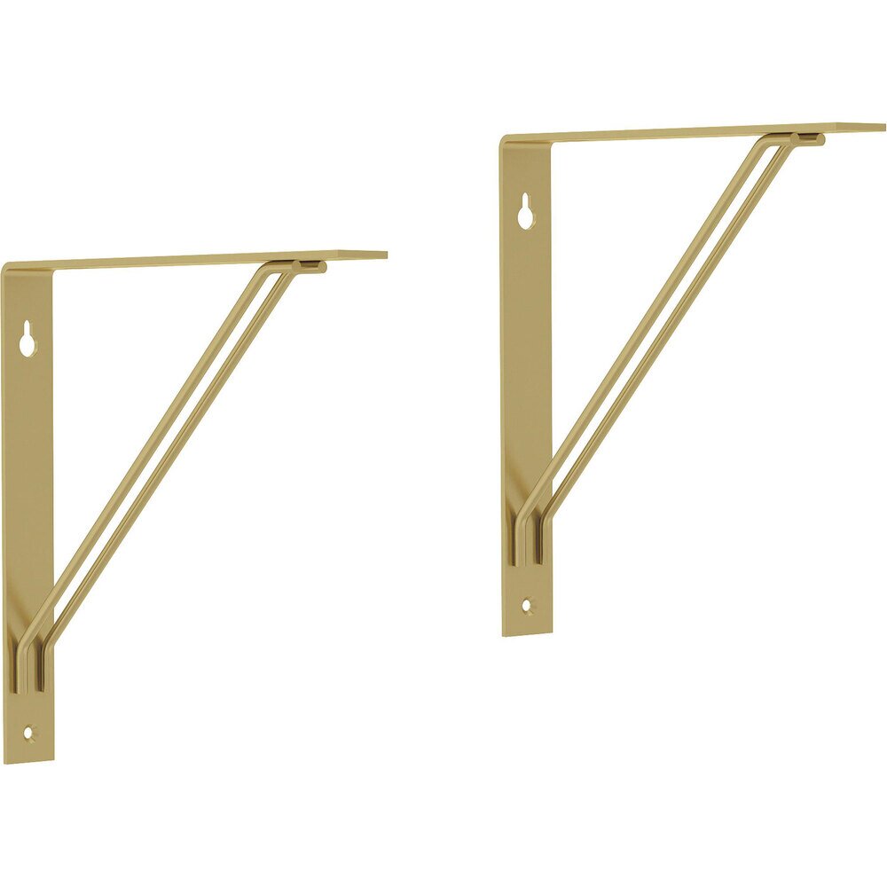 Double Wire Deco Bracket in Painted Brushed Brass
