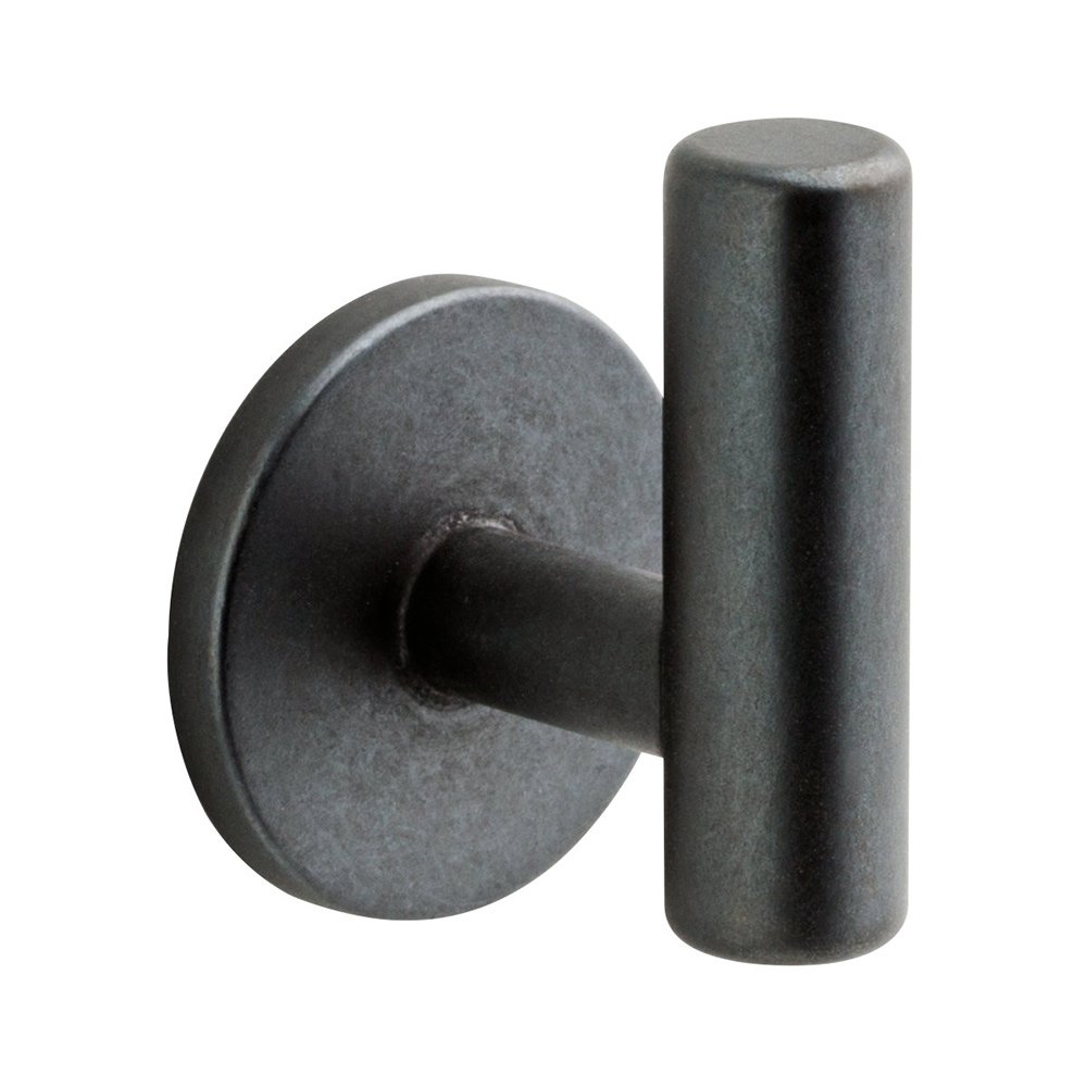 Single Industrial Post Hook in Soft Iron