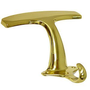 Large Double Hook in Polished Brass Lacquered