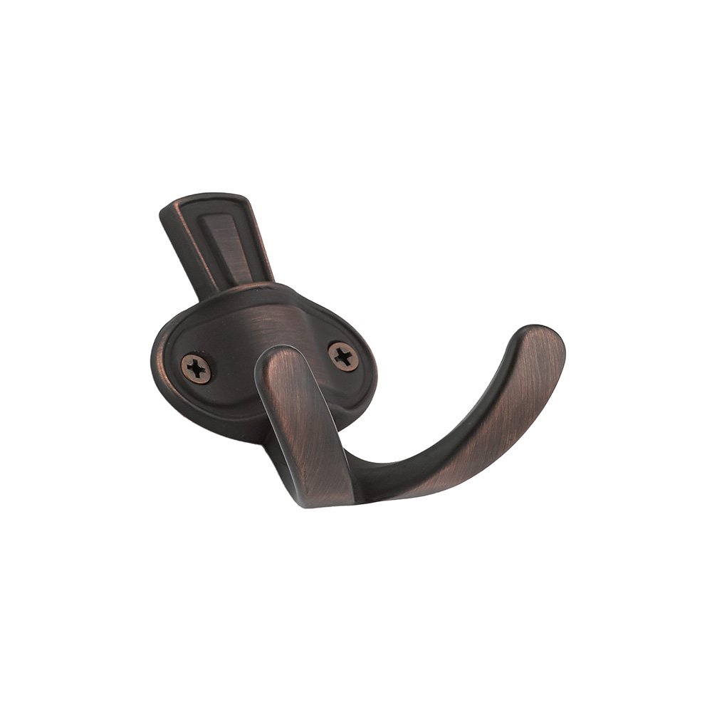 Classic Double Metal Hook in Brushed Oil Rubbed Bronze