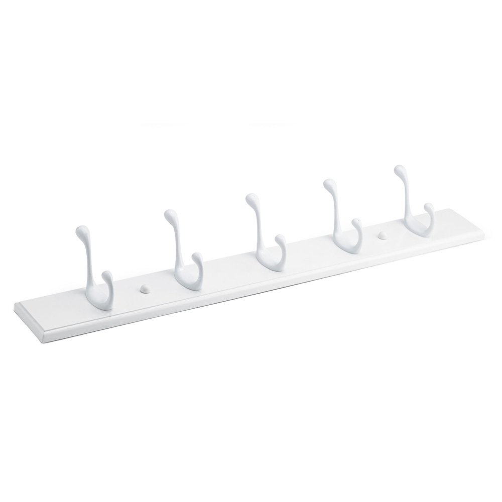 Quintuple Utility Hook Rack in White