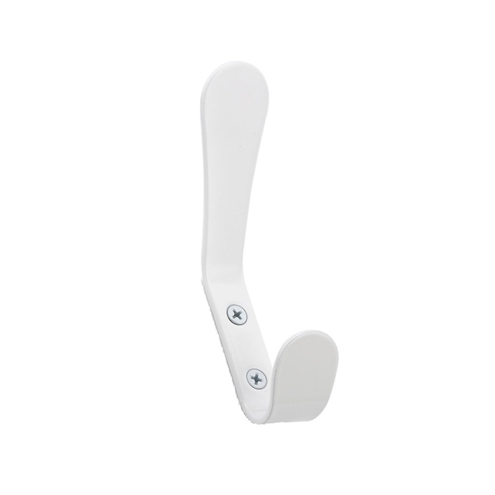 Single Contemporary Metal Hook in White