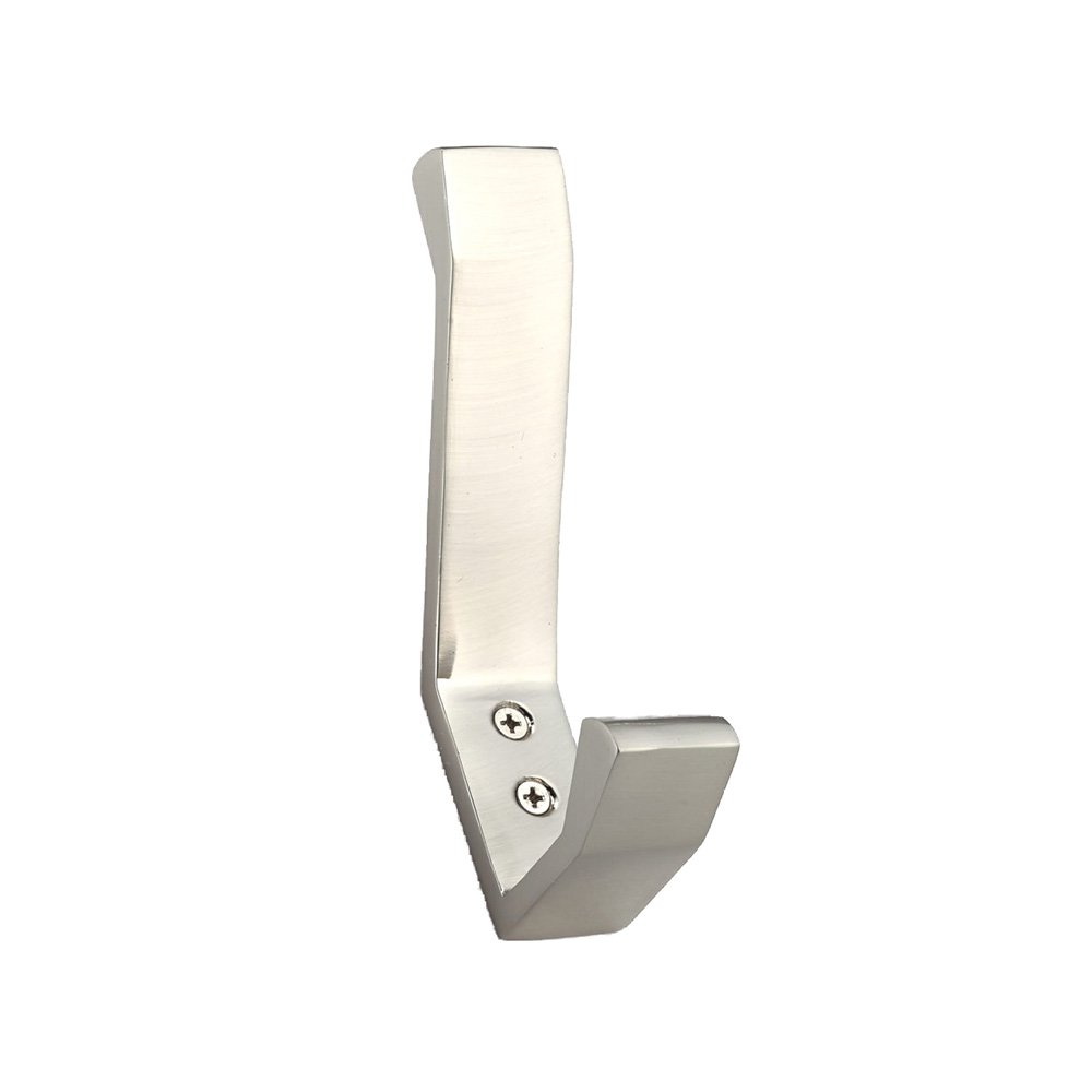 Single Contemporary Metal Hook in Stainless Steel