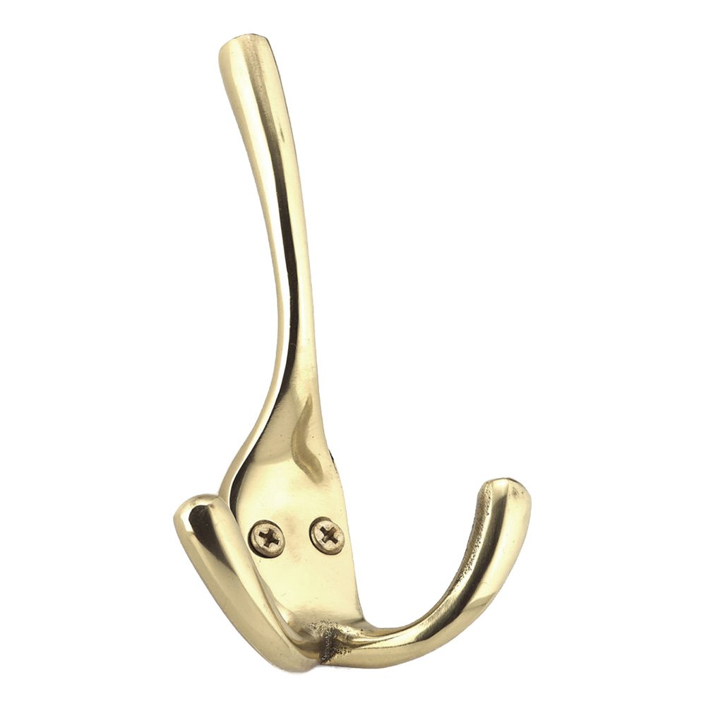 4 1/2" Triple Utility Hook in Brass