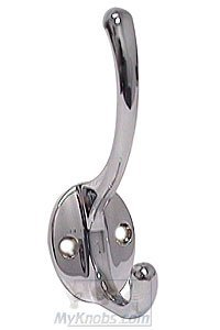 4 3/8" Coat and Hat Hook in Polished Chrome