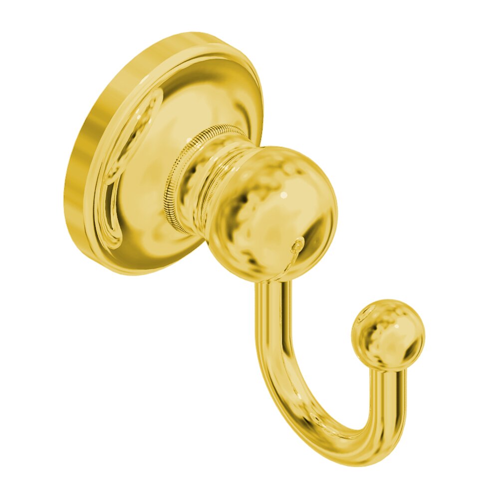 Single Hook in Unlacquered Brass