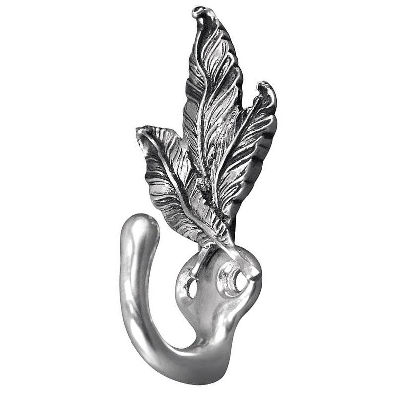 Carlotta Leaf Hook in Antique Silver