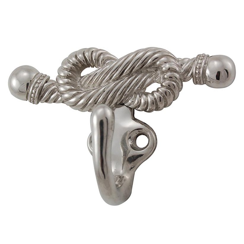 Twisted Equestre Rope Hook in Polished Silver