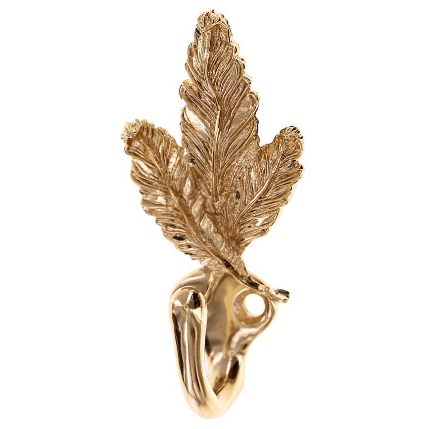 Carlotta Leaf Hook in Polished Gold