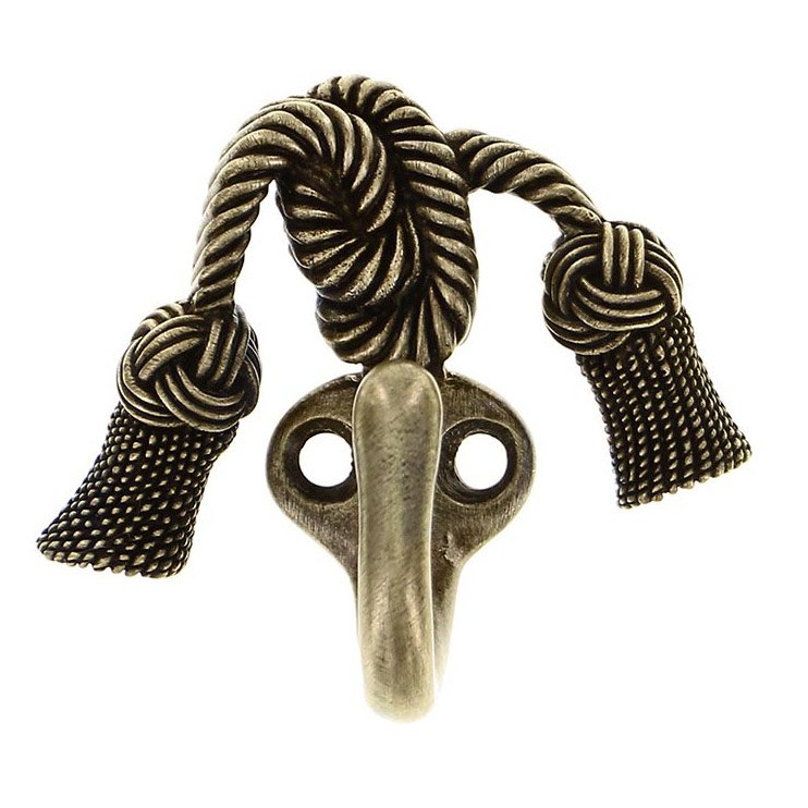 Twisted Tassel Sforza Hook in Antique Brass