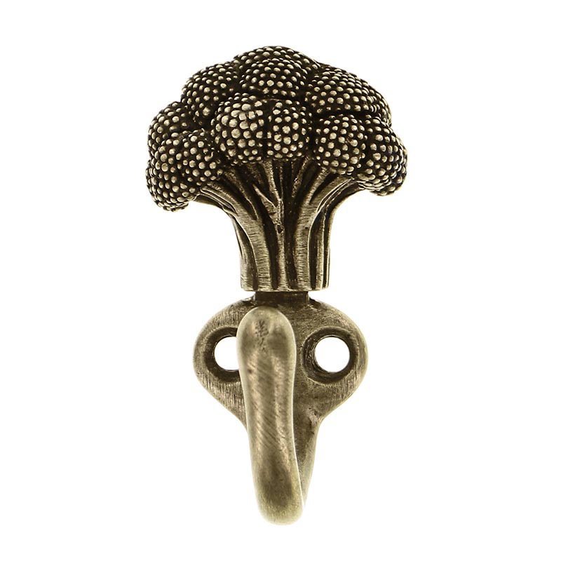 Broccoli Hook in Antique Brass
