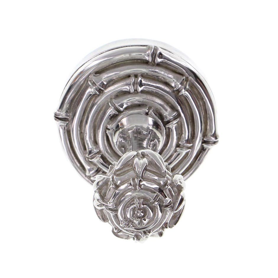 Bamboo Robe Hook in Polished Silver