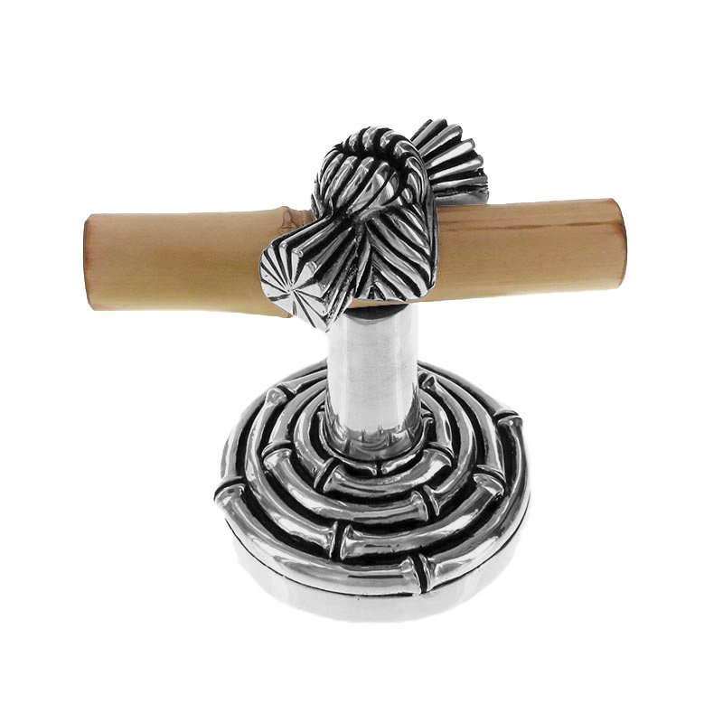 Horizontal Bamboo Knot Robe Hook in Antique Nickel