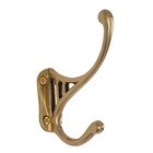 Single Classic Coat Hook in Polished Brass