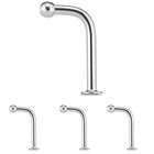 Stainless Steel 7/8" Long L-Shaped Screw Hook in Polished Stainless Steel (SOLD AS PACK OF 4)